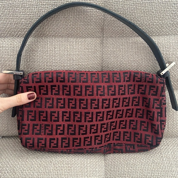 SOLD - AUTHENTIC Fendi Zucchino Baguette - Picture 2 of 9